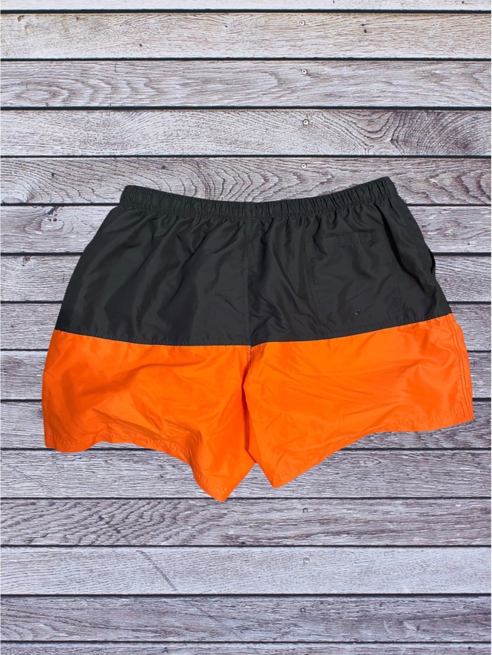🟧🟦 Two‑Tone Swim Trunks — OP (3XL / Waist 50)